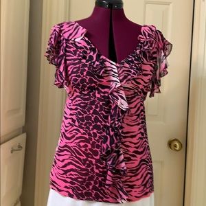 Flirty animal print top